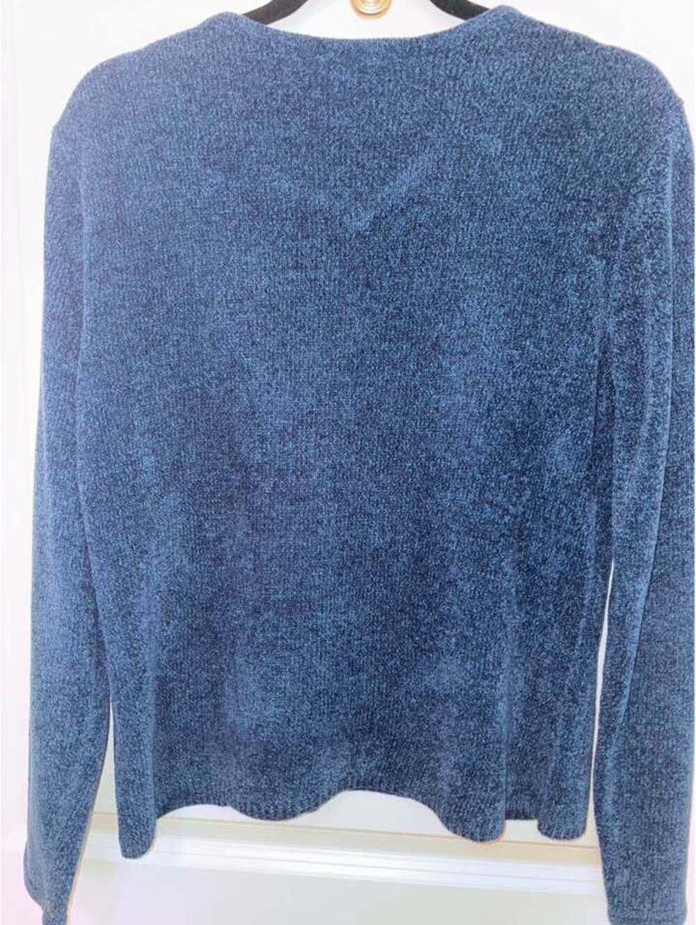 Liz Claiborne Lizsport Blue Knit Sweater Size Large